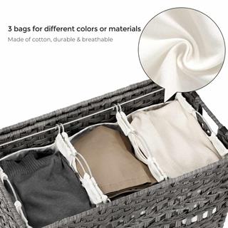 Produktbillede af Songmics vasketøjskurv i grå.