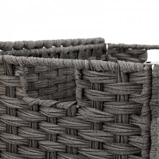 Produktbillede af håndtag på Songmics vasketøjskurv i grå.