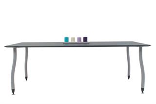fumac konferencebord 90x210 i antracitgrå med sølvgrå stel