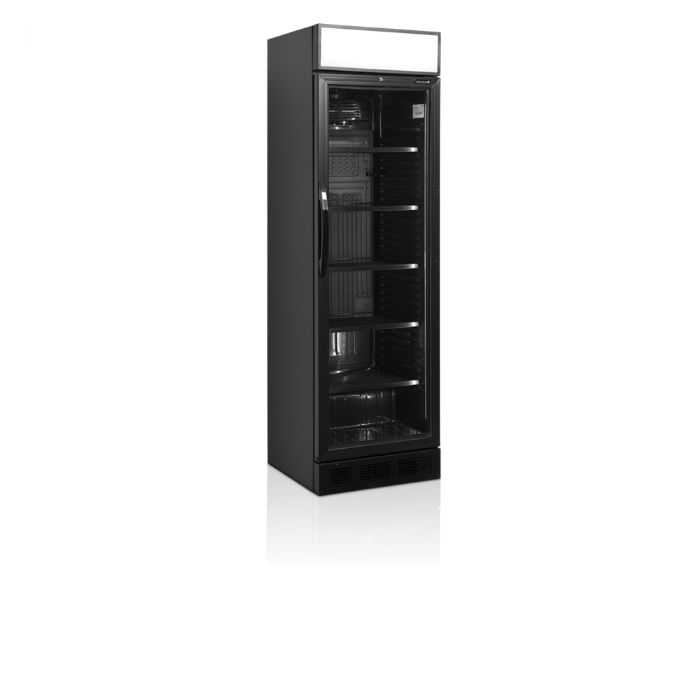 Tefcold - displaykøler med lystop - CEV425CP BLACK (sort)