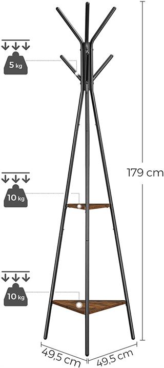 Illustration af belastningsevne og dimensioner