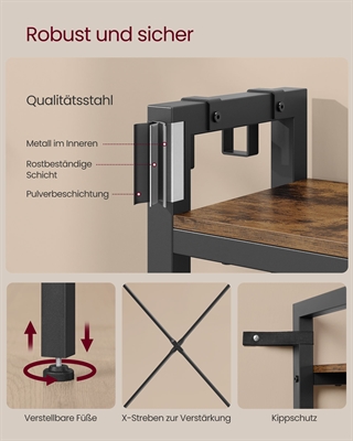 Produktbillede med detaljer af garderobemøblet.