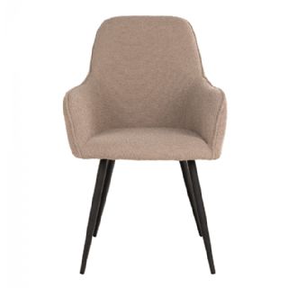 Spisebordsstol i bouclé, beige med sorte ben, HN1233 fra House Nordic