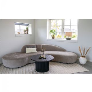 Sofa med 2 puder, chenille, natur, HN1256 fra House Nordic