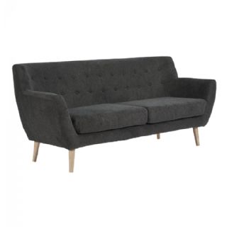 3 Personers Sofa, mørkegrå med natur træben, HN1045 fra House Nordic