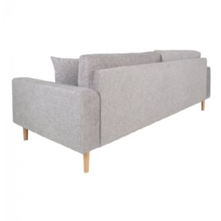 3 Personers Sofa,  lysegrå med to puder og natur træben, HN1040 fra House Nordic