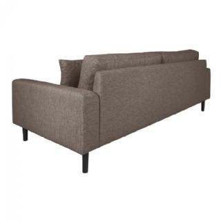 3 Personers Sofa, brun med to puder og sorte træben, HN1055 fra House Nordic