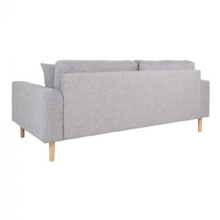 2,5  Personers Sofa, lysegrå med to puder og natur træben, HN1040 fra House Nordic