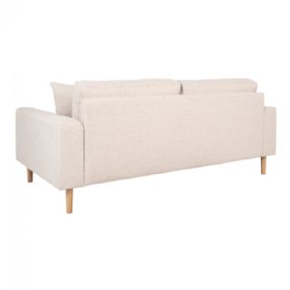 2,5 Personers Sofa, sand med to puder og natur træben, HN1050 fra House Nordic