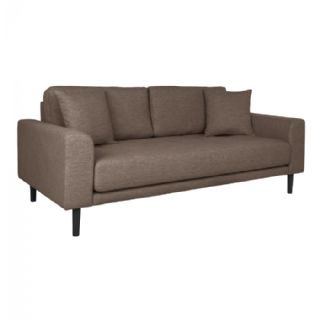 2,5 Personers Sofa, brun med to puder og sorte træben, HN1055 fra House Nordic