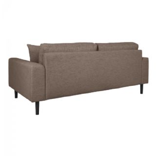 2,5 Personers Sofa, brun med to puder og sorte træben, HN1055 fra House Nordic