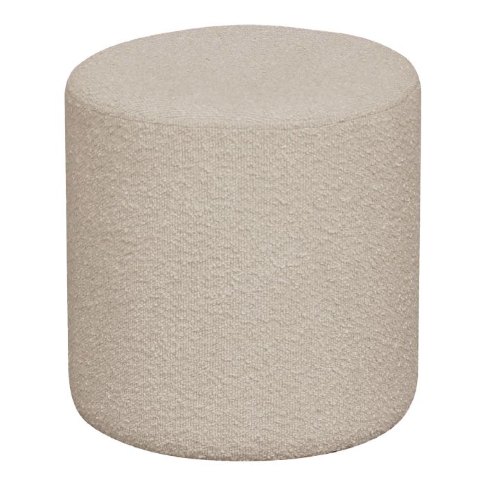 Puf i bouclé, beige, Ø34x36 cm, HN1233 fra House Nordic