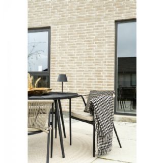 Plaid, sort/beige 130x180 cm fra House Nordic