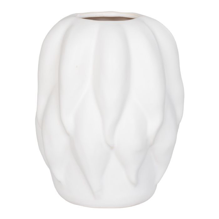 Vase, keramik, beige, 19,5x19,5x26 cm fra House Nordic