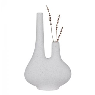 Vase, keramik, hvid, 23x11,5x37 cm fra House Nordic