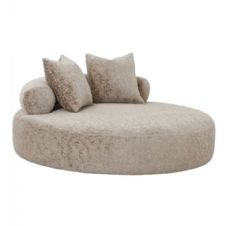 Daybed med 2 puder i chenille, rund, natur, HN1251 fra House Nordic