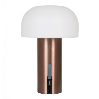 Lampe,  hvid/kobber, genopladelig fra House Nordic