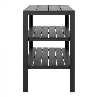 Serveringsvogn, aluminium/nonwood, sort, 3 hylder fra House Nordic