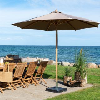 Parasol med tilt, træstok, sand, ø300 cm fra House Nordic