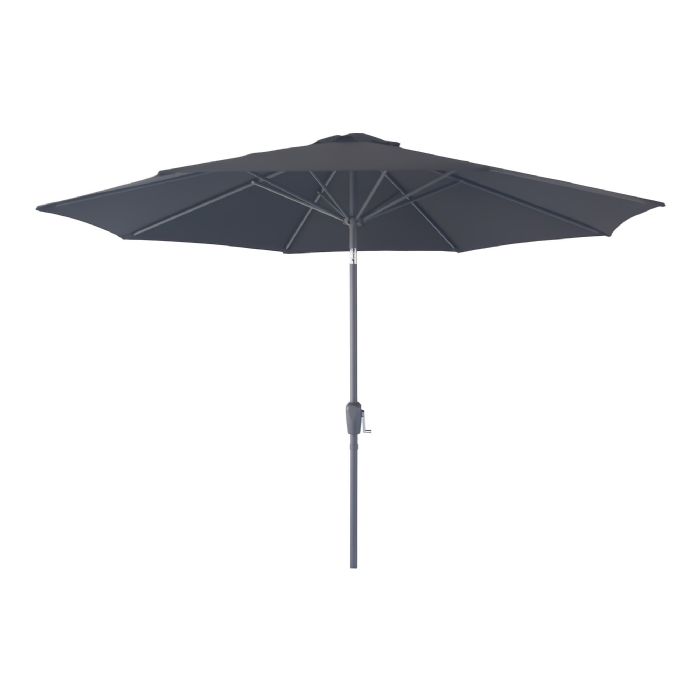 Parasol med hejs og tilt, metalstok, sort, ø300 cm fra House Nordic