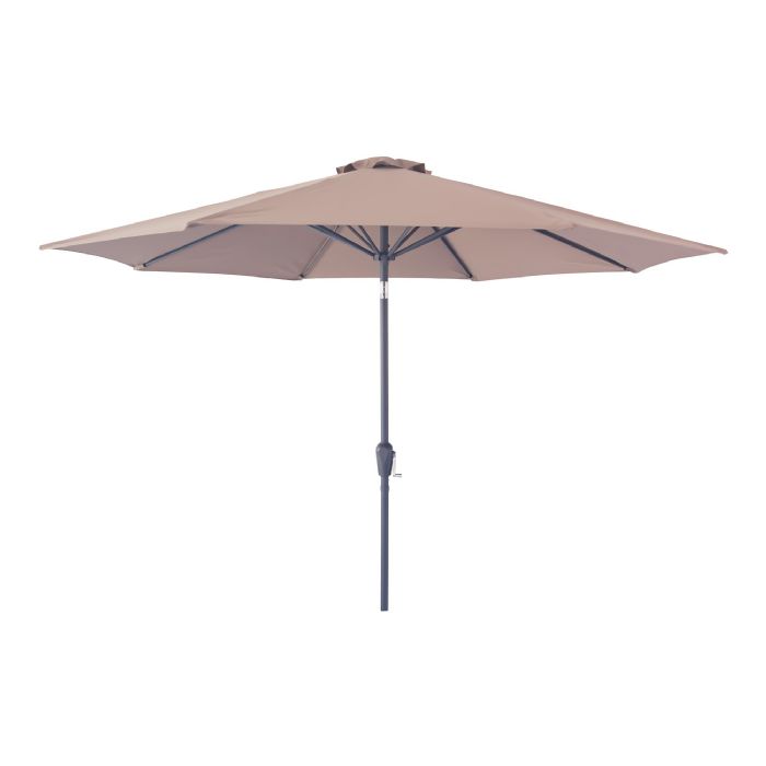 Parasol med hejs og tilt, metalstok, sand, ø300 cm fra House Nordic